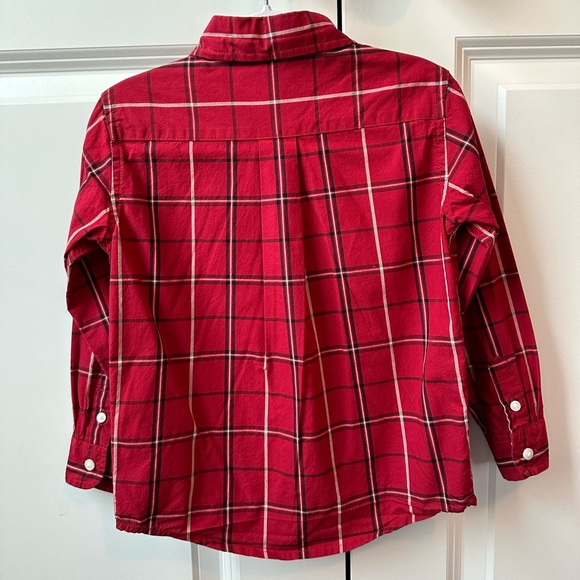 Janie and Jack Boys Red Button Down Shirt (Size 3) - Picture 2 of 3